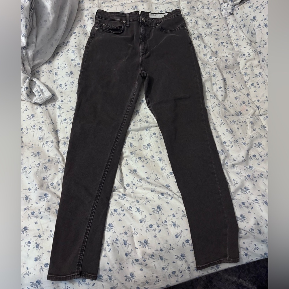 Rag and bone Nina high rise black skinny jeans size 30
